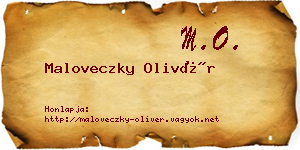 Maloveczky Olivér névjegykártya